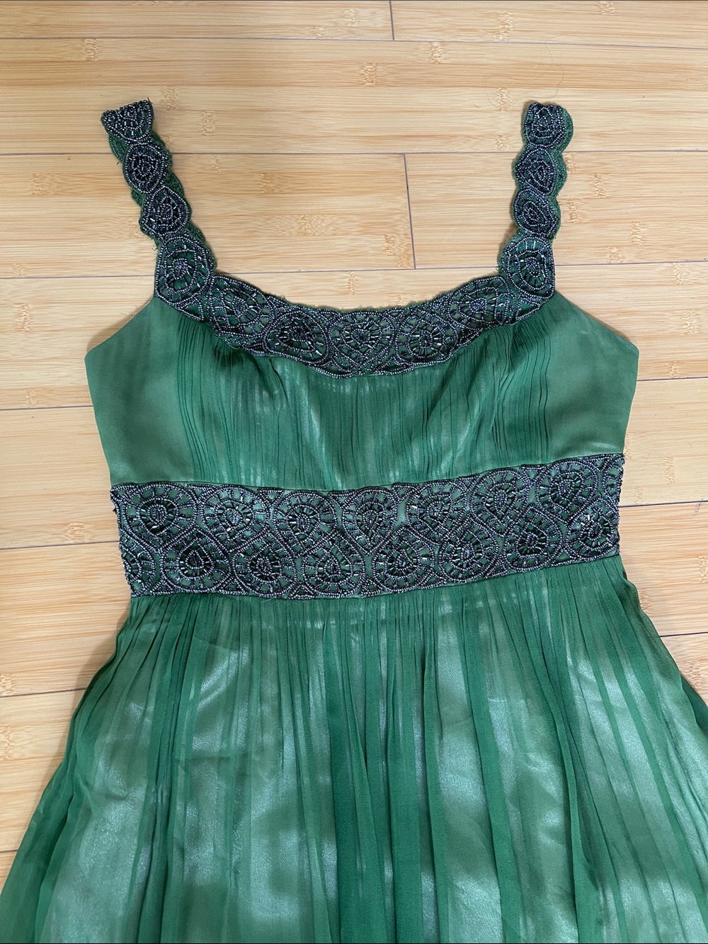Women Adrianna Papell Evening Midi Dress Beautiful Sequined Size 4 Sleeveless - Picture 3 of 13